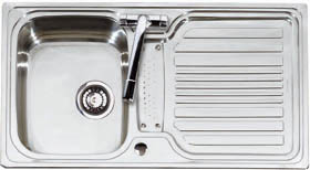 Astracast Sink Montreux 1.0 bowl brushed stainless steel kitchen sink & Extras.