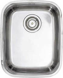 Astracast Sink Opal S1 large bowl polished steel undermount kitchen sink.