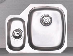 Astracast Sink Opal S3 1.5 bowl left handed stainless steel kitchen sink.
