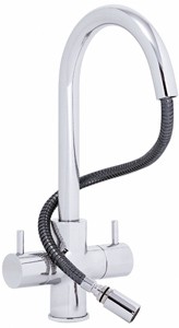 Astracast Contemporary Shannon 421 mono kitchen mixer tap, pull out rinser.