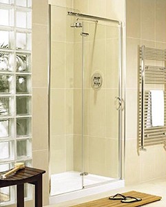 Image Allure 1000 left hand inline hinged shower enclosure door and panel.