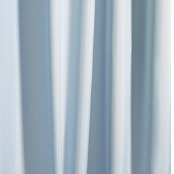Croydex Textile Shower Curtain & Rings (Light Blue, 1800mm).