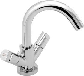 Deva Ikon Mono Basin Mixer Tap With Swivel Spout And Pop Up Waste.