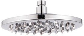 Hydra Showers Round Shower Head With Swivel Knuckle (205mm, Chrome).
