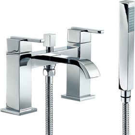 Mayfair Ice Fall Lever Bath Shower Mixer Tap With Shower Kit (Chrome).
