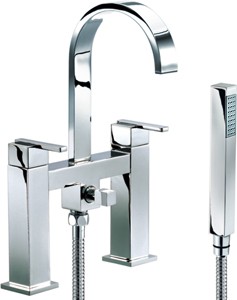 Mayfair Ice Fall Lever Bath Shower Mixer Tap With Shower Kit (High Spout).