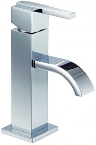 Mayfair Ice Fall Lever Cloakroom Mono Basin Mixer Tap, 164mm High.