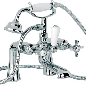 Mayfair Westminster Bath Shower Mixer Tap With Shower Kit (Chrome).