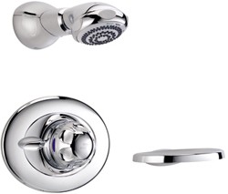 Mira Excel Concealed Thermostatic Shower Valve & Fixed Head in Chrome.