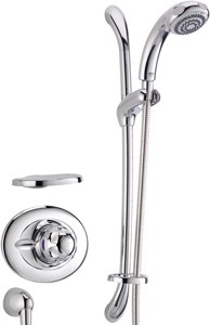 Mira Excel Concealed Thermostatic Shower Kit with Slide Rail in Chrome.
