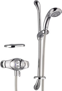 Mira Excel Exposed Thermostatic Shower Kit with Slide Rail in Chrome.