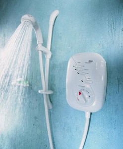 Mira Power Showers Mira Extreme Thermostatic in white.