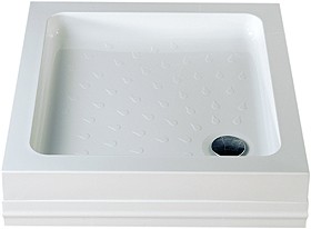 MX Trays Acrylic Capped Square Shower Tray. Easy Plumb. 800x800x80mm.