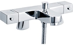 Crown Taps Modern Thermostatic Bath Shower Mixer Tap (Chrome).