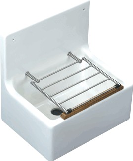 Shires High Back Cleaners Sink.  20x15x9x21"