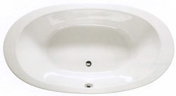 Shires 1800 x 960mm Gomera acrylic oval bath with no tap holes.
