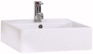Shires Square Teorema Free-Standing Basin, 1 Tap Hole. 460x460x140mm.