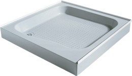 Shires Shower Trays White 800x800mm Shower Tray with 2 Upstands