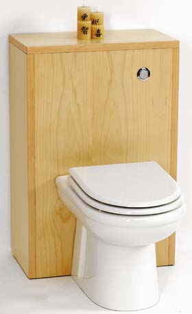 daVinci Monte Carlo back to wall toilet unit in maple (Pan not included).