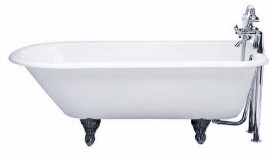 Roll Top Oxford single ended bath with black feet.