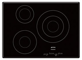 Smeg Induction Hobs 3 Ring Touch Control Hob With Angled Edge Glass. 700mm.