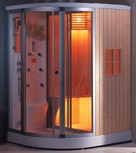 Hydra Pro Sauna and steam massage shower enclosure, left handed.