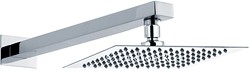 Component Ultra Thin Square Shower Head & Wall Mounting Arm. 200mm.