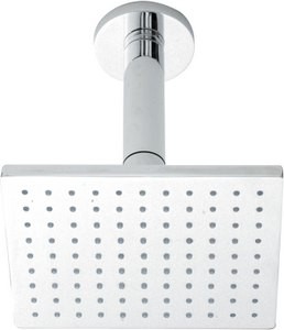 Component Square sheer fixed shower head + ceiling mounting arm. 170x170mm.