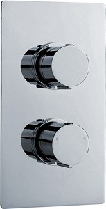 Ultra Ecco Twin Concealed Thermostatic Shower Valve (Chrome).