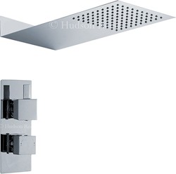 Hudson Reed Harmony Twin Thermostatic Shower Valve & Thin Shower Head.