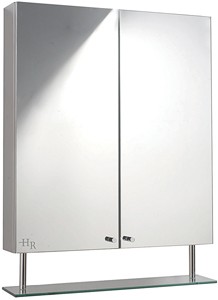 Hudson Reed Dakota stainless steel mirror bathroom cabinet. 600mm.
