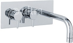 Ultra Quest Wall Mounted Thermostatic Bath Filler Tap (Chrome).