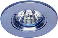 Lights Low voltage mini chrome halogen downlighter with lamp and transformer.