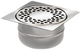 Waterworld Stainless Steel Wetroom Drain Trap With Bottom Outlet. 150mm.