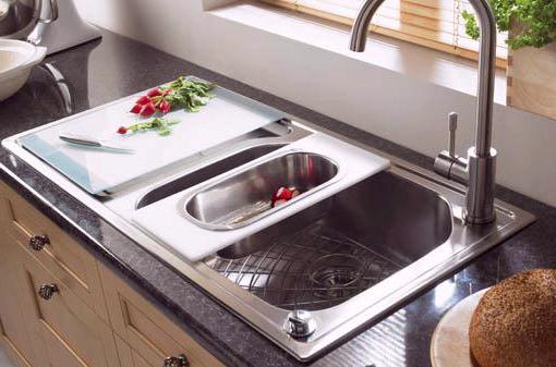 Echo 1.0 bowl stainless steel kitchen sink with left hand drainer. additional image
