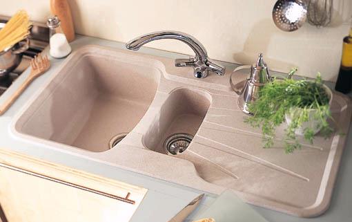 Korona 1.5 bowl granite rok opal white composite kitchen sink. additional image