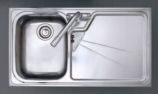 Lausanne 1.0 bowl stainless kitchen sink with right hand drainer. additional image