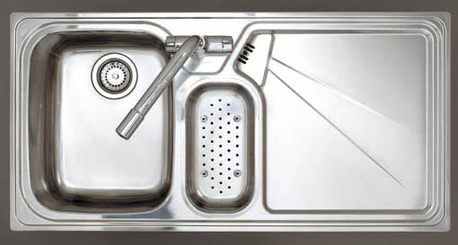 Lausanne 1.5 bowl stainless kitchen sink, right drainer & Extras. additional image