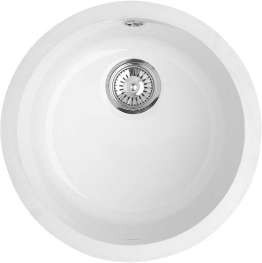 Lincoln round undermount ceramic kitchen bowl. additional image