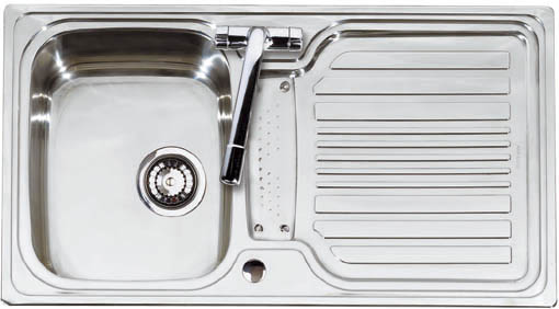 Montreux 1.0 bowl brushed stainless steel kitchen sink & Extras. additional image
