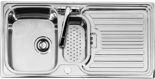 Montreux 1.5 bowl brushed stainless steel kitchen sink & Extras. additional image