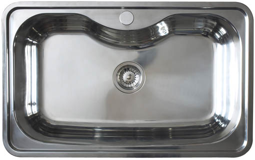 Olympus 1.0 bowl polished stainless steel kitchen sink. additional image
