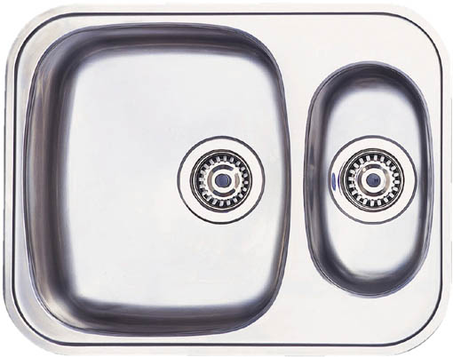 Opal 1.5 bowl polished steel undermount kitchen sink. additional image