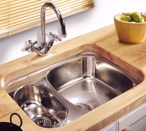 Opal 1.5 bowl polished steel undermount kitchen sink. additional image