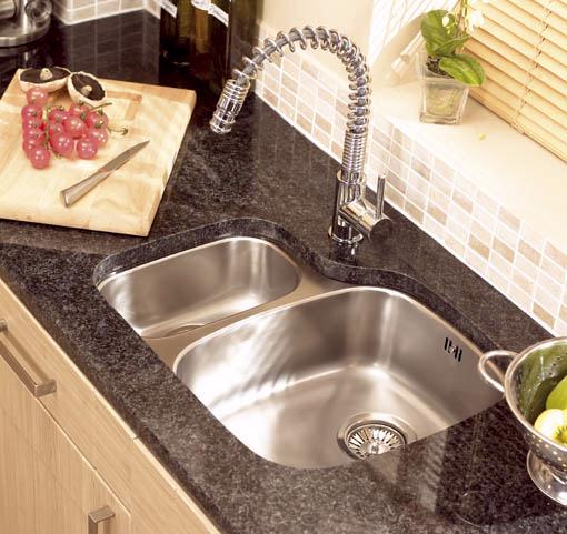 Opal S3 1.5 bowl left handed stainless steel kitchen sink. additional image