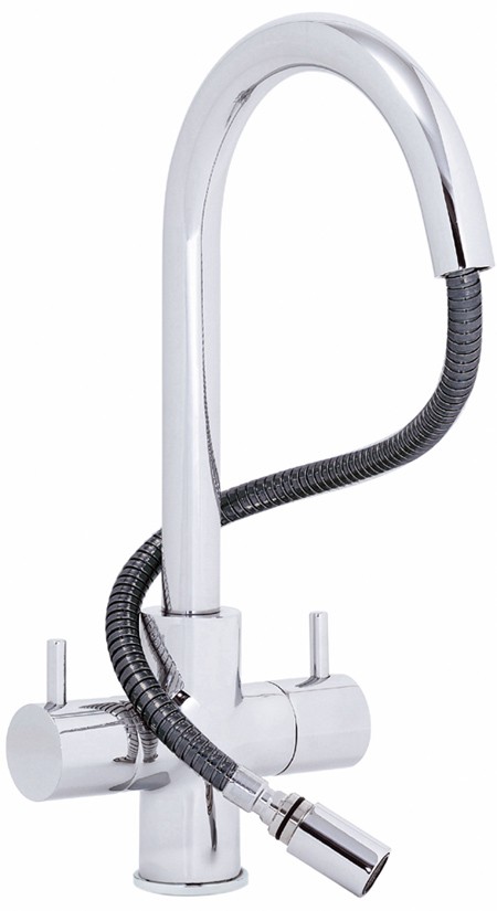 Shannon 421 mono kitchen mixer tap, pull out rinser. additional image