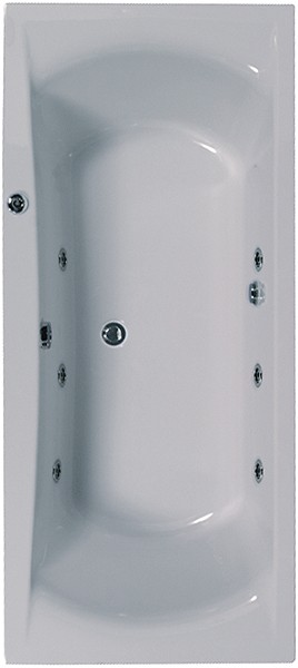Double Ended Whirlpool Bath. 6 Jets. 1700x750mm. additional image