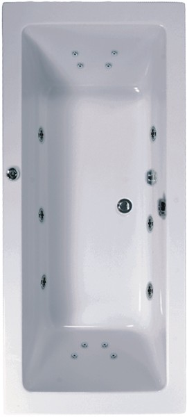 Double Ended Turbo Whirlpool Bath. 14 Jets. 1700x750mm. additional image
