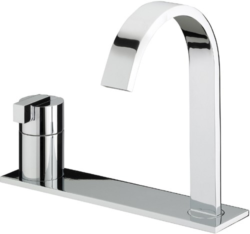 Basin Mixer with Single Lever Control and Mounting Plate. additional image