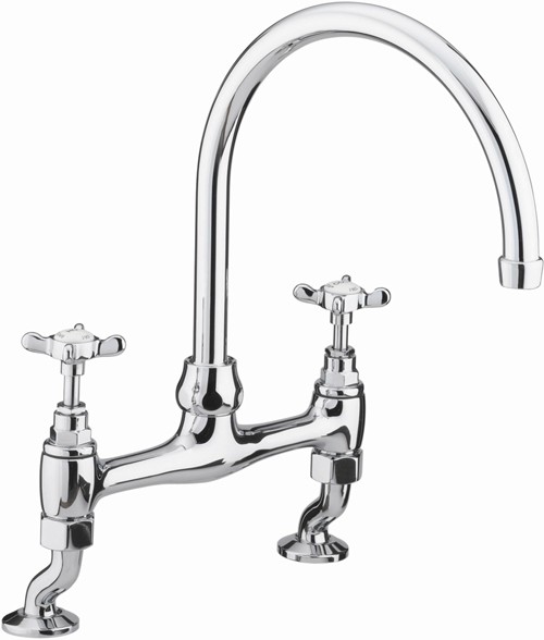 Bridge Sink Mixer Tap, Chrome Plated. additional image